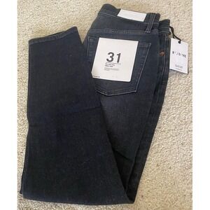 Women's Re/Done Black 31 -90s High Rise Ankle Crop Jeans-Size 31-New With Tags‎